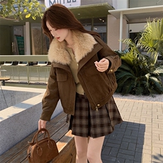 现货新款2185-P465-K669-90白鸭绒派克服，女装羽绒服，韩然一族
