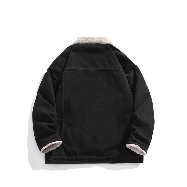 现货加绒牛仔棉服男冬季棉衣外套羊羔绒翻领夹克毛领MY2220-P110,男装棉衣,星座1103-3