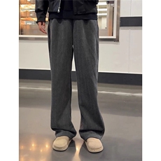 秋冬新款休闲裤男女宽松直筒裤阔腿裤重磅卫裤弯刀裤LZY4033-P50，男装休闲裤，星座1008