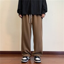 腰包边秋季新款宽松直筒运动休闲卫裤大码A017K601P55，男装休闲裤，电商A017