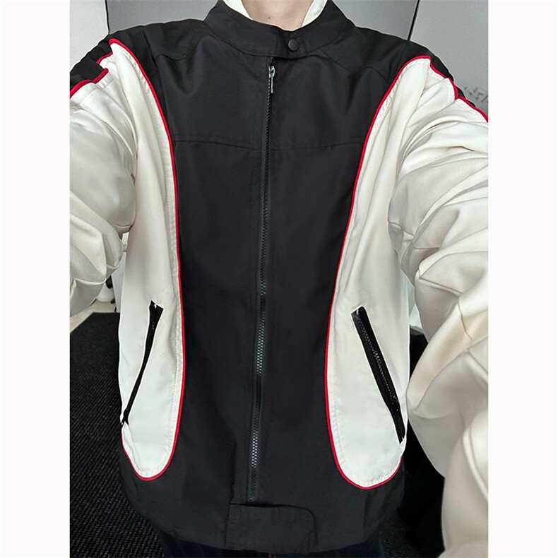 B221美式ins高街暗黑痞帅型男机车服外套上衣SY2306-P90控118,男装夹克,电商B221