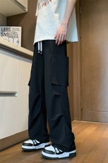 K9077/特P32春夏休闲裤男垂感速干裤直筒伞兵裤长裤控68，男装休闲裤，电商A141