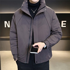 9803-M-3XL-P205店主风冬季休闲纯色男士羽绒服立领简约百搭外套，男装羽绒服，电商B255