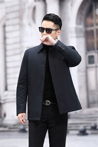 冬季中年男棉衣加厚冬装中年男士翻领棉服爸爸外套SFT81738-P195图片