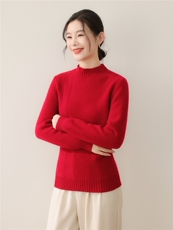 羊毛衫女加厚毛衣插肩袖打底衫，女装针织衫/毛衣，暖钟情羊绒