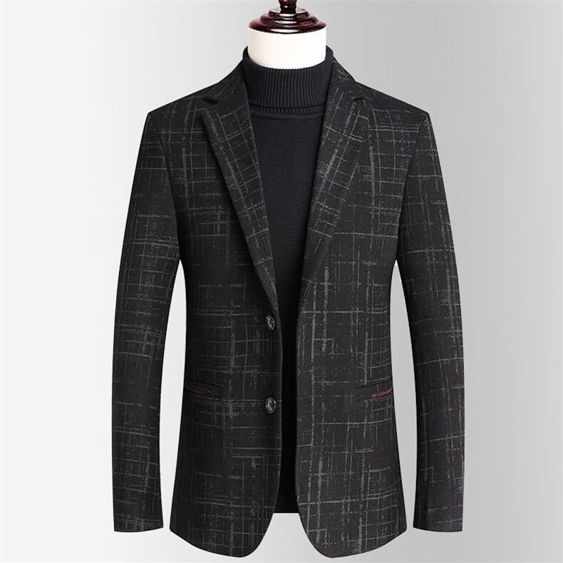 Y25909钱塘2020-2冬季厚款百搭简约中年男士商务休闲西服P165,男装西服,钱塘207-2