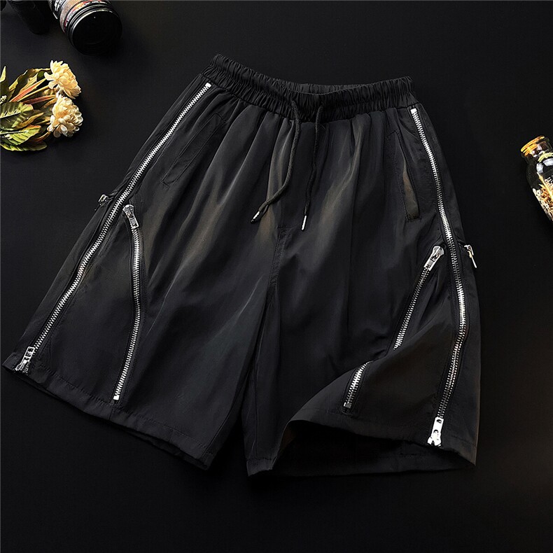平铺美式多拉链短裤男大码M-5XL成分100%聚酯纤维DK8795P45控69,男装牛仔裤,星座227-7