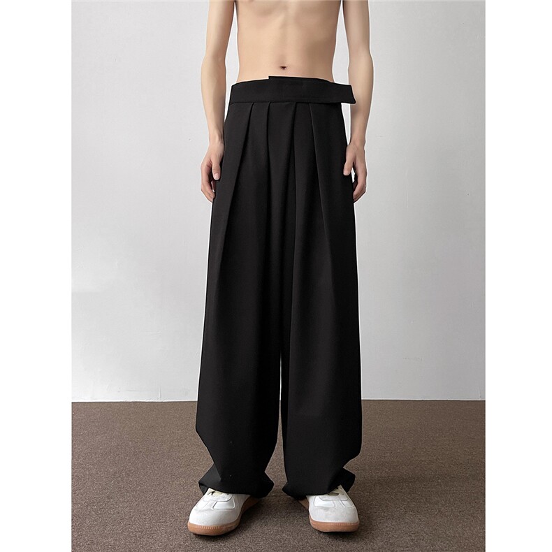 春夏那不勒斯解构西裤拖地速干冰丝休闲裤4XZ502-K745-P55控79,男装西裤,星座502