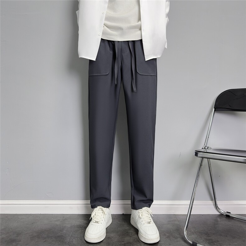 小西裤男士直筒商务休闲修身小脚九9分西裤职业西装裤男5012P42，男装西服套装，星座410-2