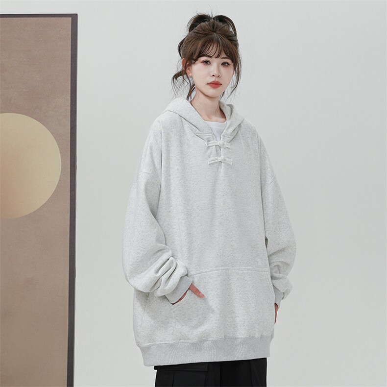 现货904-2-SY687-P55秋季新中式连帽卫衣男女宽松重磅400克盘扣潮,男装卫衣,星座904-2