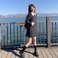 2026春季新款修身显瘦百褶半裙两件套2B115-2602-P185-K298，女装套装/套裙，2B115