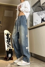 A178秋冬季新款美式休闲牛仔裤男直筒宽松Q81P48限价68，男装牛仔裤，电商A178