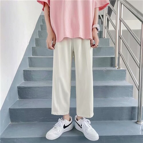 垂感西裤男直筒宽松阔腿裤子夏装韩版潮流中性休闲裤痞帅X03-P35，男装西裤，星座1008-1