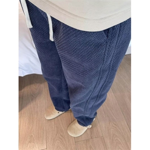 春季休闲裤男生潮牌ins宽松设计感小众直筒阔腿长裤子LC3433-P38