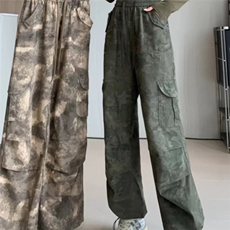 迷彩工装裤男女秋季高腰宽松休闲美式冲锋裤高街裤子MKK661P48，男装工装外套，星座1013-5