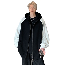 抖音得物重磅400克可二开拉链开衫连帽帽衫JK115-P65，男装卫衣，电商C307