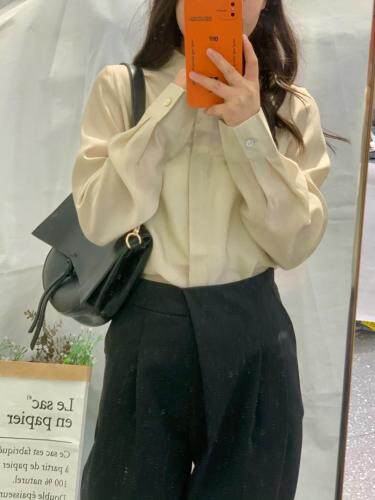 春款新款衬衫，女装衬衫，影白