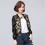时尚印花显瘦韩版2020年冬季长袖百搭短外套，女装短外套，众宇琦