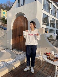 现货 白色戴帽卫衣～春款更新,女装卫衣/绒衫,主品