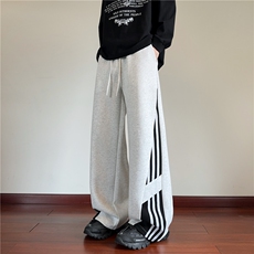 秋季新款美式潮流条纹拼接设计感休闲卫裤B315-K25831-特p40控78，男装休闲裤，电商B315