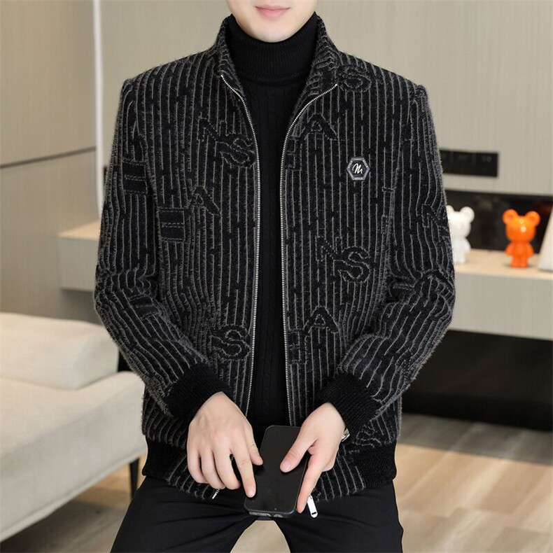 秋冬新款男士立领商务休闲毛呢大衣短款夹克外套D56P140有单有绒，男装毛呢大衣，电商B226-2（原B217-2）