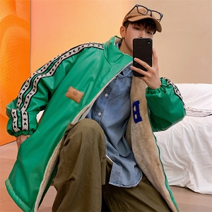 双面穿PU皮衣外套棉衣男加绒情侣棉服面包服棉袄女3323-P90控128图片