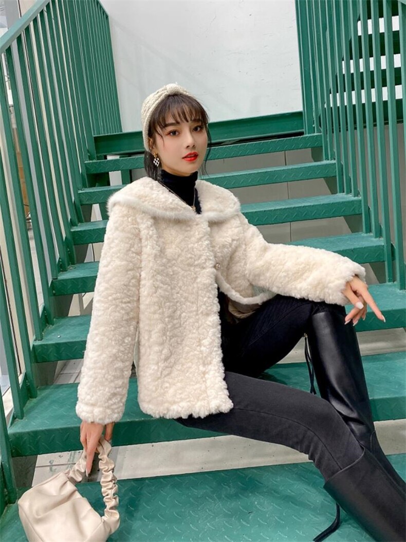 冬季新款皮毛一体小香风外套，其它，千禾木