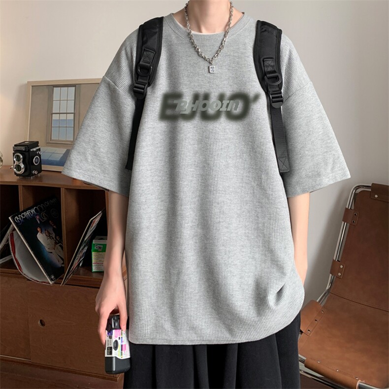 华夫格！港风华夫格短袖T恤男士半袖男五分袖体恤衫男HT120-P25,男装T恤,电商B367