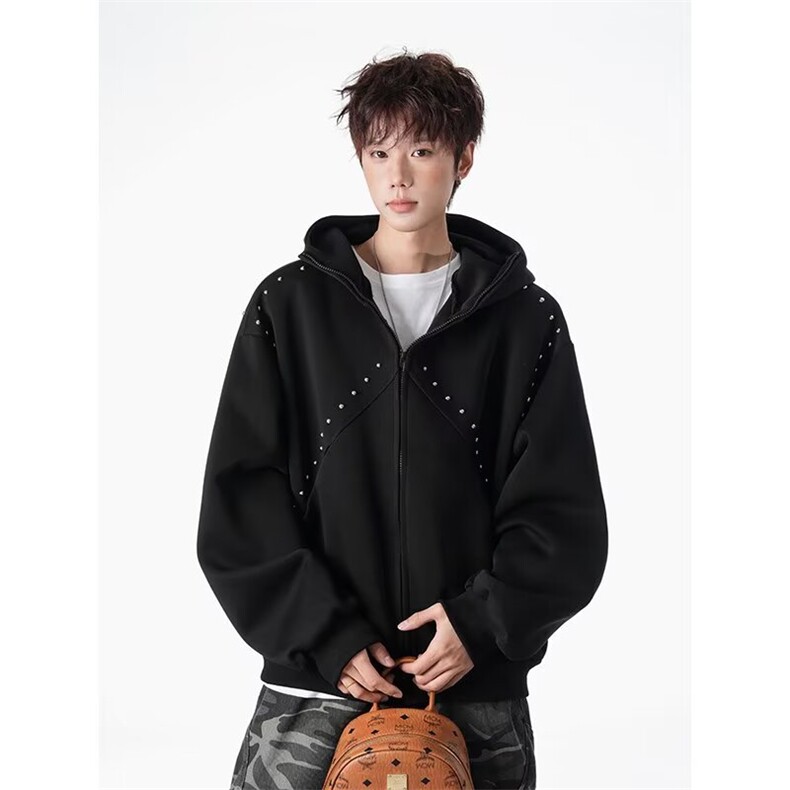 加绒卫衣男宽松外套A130-P62，女装短外套，电商D312