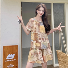 2025现货夏季时尚潮流新款两件套套裤C271-9516-P125-K178，女装套装/套裙，2C271