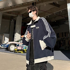 美式户外运动卫衣夹克男女冬季潮牌外套高街棒球服潮WB390-P49，男装夹克，星座412-3