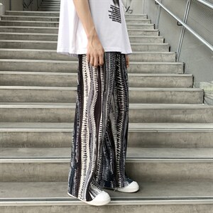 复古vibe裤夏季ins薄款宽松直筒休闲裤潮流阔腿拖地裤  K1283-P30图片