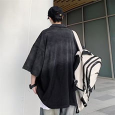 新款高街短袖t恤ins潮牌夏季美式复古Polo衫情侣半袖PL0107-P40，男装Polo衫，星座308B-2