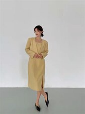 设计师款两件套连衣裙，女装连衣裙，季尺