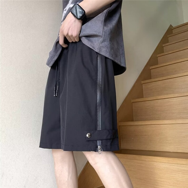 纯色夏季直筒宽松型工装裤男潮流潮潮青春流行五分裤DK9035P32,男装休闲裤,星座1116-2