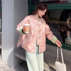 现货！2607A款新中式提花刺绣短款轻薄羽绒服女，女装羽绒服，衣秀之家