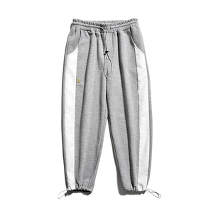 2025冬季新款男加厚华夫格撞色休闲裤灯芯绒卫裤灰 GK60-P50图片