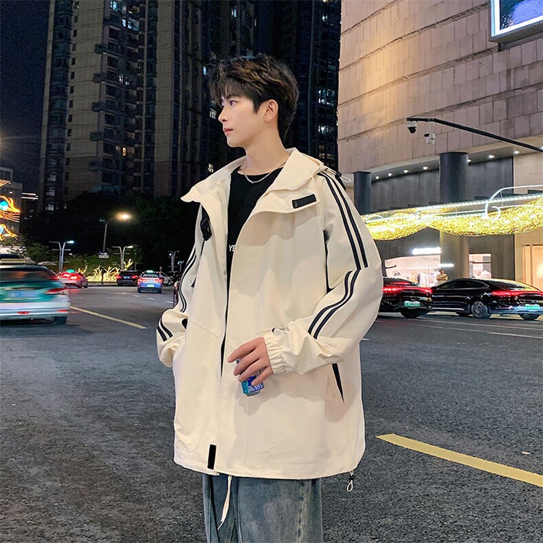 秋季二开宽松夹克男撞色三防冲锋衣外套DSA157B-JK7832-P75,男装夹克,电商A157B