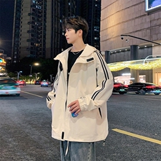 秋季二开宽松夹克男撞色三防冲锋衣外套DSA157B-JK7832-P75，男装夹克，电商A157B