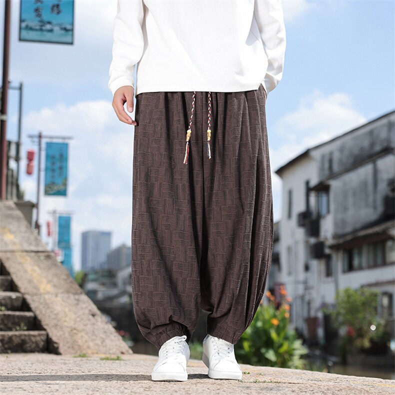 2025秋冬风灯芯绒复古灯笼裤宽松束脚超大码M-9XL2538-P65,男装休闲裤,电商A057B