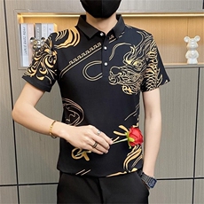 PL025-P35控55社会小伙短袖Polo衫男夏季带领半袖t恤潮牌薄款，男装Polo衫，电商D310B