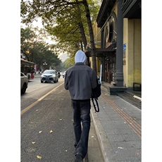 美式ins高街cleanfit重工艺水洗暗黑微喇牛仔裤货号K2401P60，男装牛仔裤，电商A063