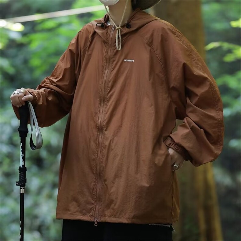 防晒服外套男夏季薄款潮牌宽松透气户外连帽防晒衣夹克FS103-P35,男装防晒衣,星座1008-1