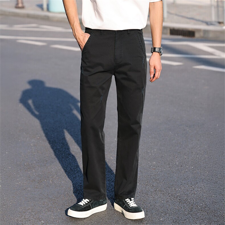 韩版高端工装款男士纯棉高端休闲裤宽松直筒长裤子，男装工装外套，星座914