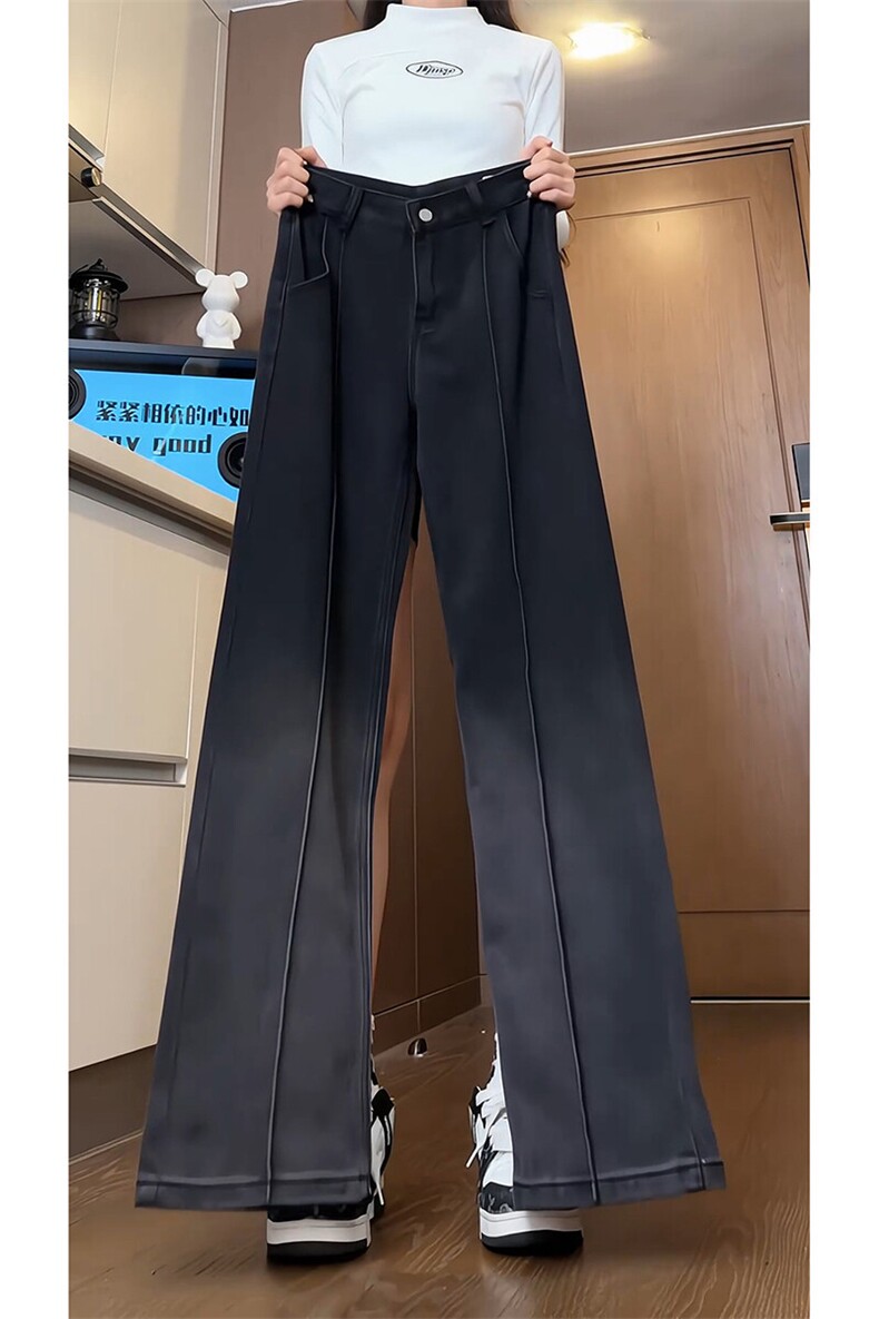 百搭时尚个性长裤日系Hiphop宽松直筒渐变色牛仔裤K619TP45控75,男装牛仔裤,电商A102B