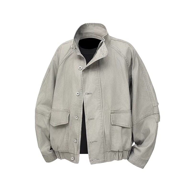 工装水洗做旧夹克衫外套立领上衣JK1031特P96,男装夹克,星座908-1