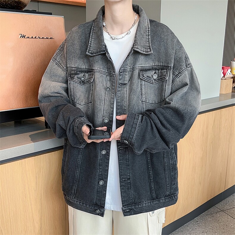嗨派牛仔-新款牛仔夹克男百搭潮流外套宽松休闲上衣外套中高品质,男装工装外套,星座910