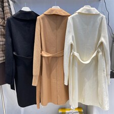冬款韩版针织袖呢料大衣，女装毛呢外套，cosette(4F)