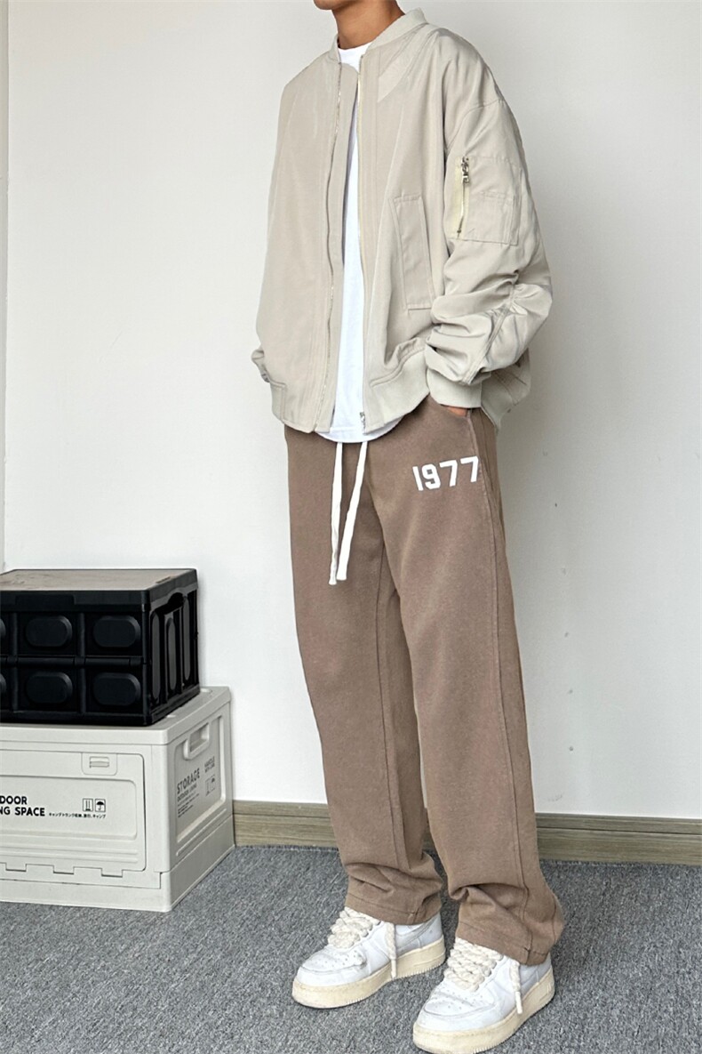 港风水洗大码休闲裤直筒裤卫裤拖地裤A014-DY23315-P65控88,男装休闲裤,电商A014