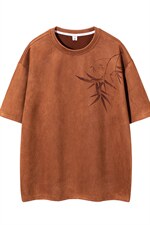 1竹竹高升烧花麂皮绒大码M-5XL短袖T恤JDT77787特P25块供抖音视频，男装T恤，星座226-2